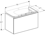 ����� ��� �������� Geberit Acanto (890x535x476) ���������, ���� �������� 500.612.JL.2