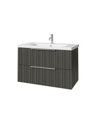 Тумба под раковину Caprigo RAIN 90 (870х446х550) подвесная, 2 ящика, цвет Графит 36513-SF019