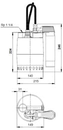 ����� ��������� GRUNDFOS Unilift KP 350-AV1, 700��, ��� ������� ������� ���, 013N1900