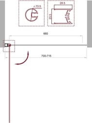 ������ �� ����� BelBagno Uno (700�1500) UNO-V-1-70/150-C-Cr ������ ����������, ����