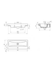 �������� ��������� Cersanit MODUO SLIM 800�380�170 � 1 ����������, ����� S-UM-MOD80SL/1
