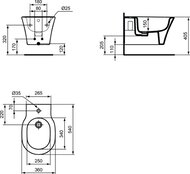 ���� ��������� Ideal Standard Lux CONNECT AIR 360�540�295 ������ ������� E0266V3