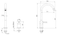 Смеситель для раковины Remer Metrica MC57LCU, медь брашированная PVD — миниатюра 2