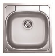 Мойка врезная Ukinox Grand (480х480)  декор.поверхность 0,8мм, слив 3 1/2, GRL480.480 -GT8K 0