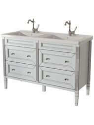 Тумба под раковину Caprigo Альбион Промо 120 grey 1210х864х465 двойная, 4 ящика 33326-В077