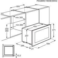 ������������� ���� AEG MBB1756DEM (371x594x316) ������������, � ������, 800 ��, ����.�����