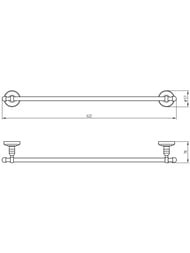 Migliore Mirella Полотенцедержатель 62 см хром 17252 (ML.MRL-M051.CR)