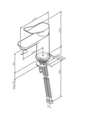 Смеситель AM.PM X-Joy F85A02199 100 мм, для умывальника, однозахватный, фиксированный излив, золото