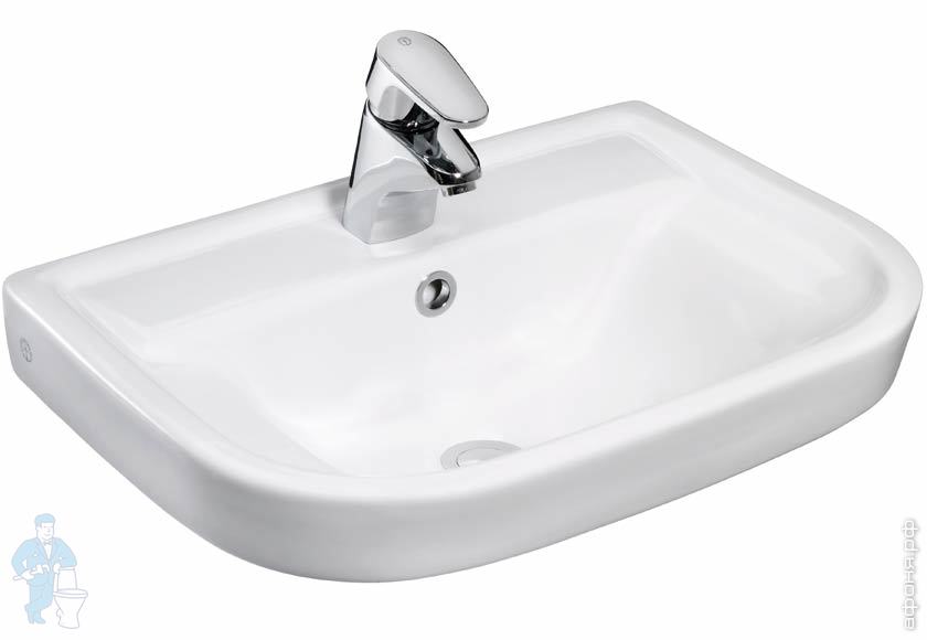 *Умывальник GUSTAVSBERG NORDIC 2560 белый, 560x415х195, для установки ...