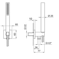 ������� ����� Fantini 86P58052 �����, �����, ��������� �����������, ���������, Matt Gun Metal PVD