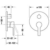 ��������� Duravit B.2 ��� ����� ������������� ������������ � ����������� �������� B25210012010