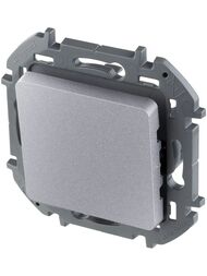 Переключатель LEGRAND INSPIRIA 1-клавишный 10 AX 250 В алюминий 673652