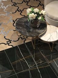 Керамогранитная плитка KERAMA MARAZZI Греппи (600х600х9) черная, лаппатированная,  SG642122R (кв.м.)