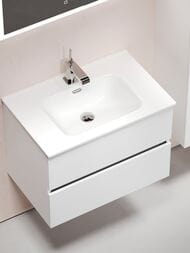 Тумба под раковину SANCOS Urban (690х450х550) подвесная, 2 ящика с доводчиками, белый глянец UR70W