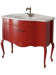 Тумба под раковину Caprigo Бурже 100 Rosso 1050х950х460 глянец 11014-017.000.00.20