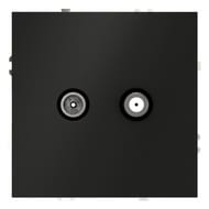 Розетка телевизионная Voltum S70 VLS060408, черный матовый