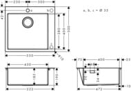����� �� ����������� ����� Hansgrohe S71 43301800 (550�500) �������,������.��� ����.,�����
