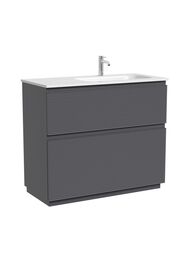 Тумба под раковину Sancos Folk Floor FL100FRGS 995х445х850 напольная, правая, 2 ящика, Grey soft