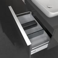 Тумба под раковину Villeroy & Boch VENTICELLO A945 02 FP (757х436х502) 1 ящ., сер.глян., белые ручки