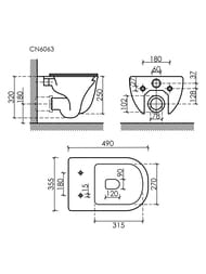 ������ ��������� Ceramicanova Modena 490�355�320 ��� ������, ������� �/�, �������� ������� CN6063MC