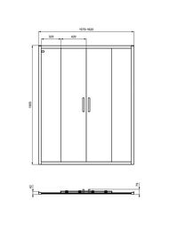 ������� ����� Ideal Standard CONNECT 2 (1600�1950) ��������, ������� ��� ������/������ ����. K9282V3