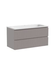 Тумба под раковину SANCOS Snob T (995х445х500) подвесная, два ящика, Doha Soft SNT100SM