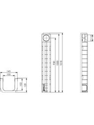 Лоток пластиковый усиленный DN 100 Gidrolica Standart Plus (1000х148х123) 5,1 л/сек  8014