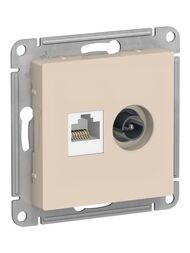 ������� Systeme Electric ATLASDESIGN ������� ������������+�� RJ45+TV ��������� 5E ������� ATN000289
