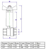 ���� ������� 1/2"��.-��. VALTEC BASE � ���������� ������, VT.250.N.04