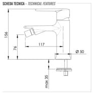Смеситель для биде Remer Vanity V22, хром