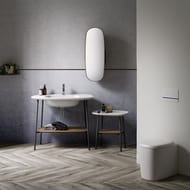 Клавиша смыва двойная VITRA Select стекло, цвет белый глянец, кнопки хром 740-1100