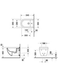 ���� ��������� DURAVIT STARCK 3 365�540�355 ��������� ��� ���������, ������� 2230150000