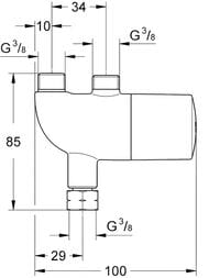 ������������ Grohe Grohtherm Micro 34487000 ������ �� �����, ��� ��������� ��� ��������� 3/8"