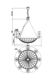 ��������� ���������� Maytoni Pantheon (�������) H021PL-08CH, 40��, IP20, E14, ����