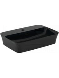 Умывальник IPALYSS Ideal Standard (550х380х145) отвер под смеситель, перелив, черный глянец E2077V2 — миниатюра 1