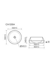 �������� ��������� Ceramicanova Maya 400�400�140 ��� ���. ��� ���������, ������ ������� CN12004MB