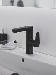 Уценка! Смеситель Ideal Standard CERAFINE O для умывальника, без дон.клапана,мат.черный BC555XG - уценка. — изображение 2