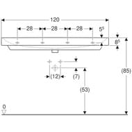 �������� Geberit Smyle Square (1200�480�165) ���������, 2 ���.��� ��������� � ������� 500.253.01.1