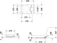 ������� � ����� DURAVIT SensoWash Slim 3 ������, ���������, � ��� 611200002000300