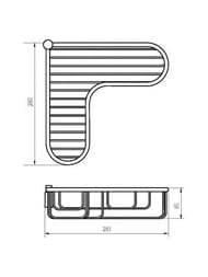Migliore Complementi Полка-решетка угловая фигурная 30x30x9 см золото ML.COM-50.901.DO