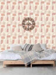 Обои виниловые на флизелине Grandeco Maison MN 3305 (0,53х10,05) геометрия, розовые (рул.)