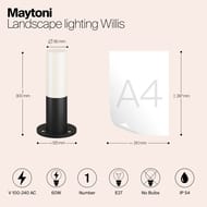 ����������� ���������� Maytoni Willis (������) O418FL-01B, E27�1 60�� IP 54, ������