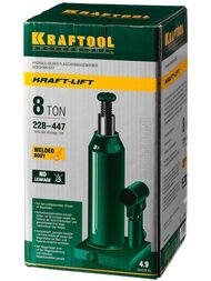 Домкрат KRAFTOOL гидравлический бутылочный сварной 8т, 228-447мм,  43462-8_z01