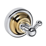Крючок двойной Bemeta Retro (Ретро) 144206038, золото+хром