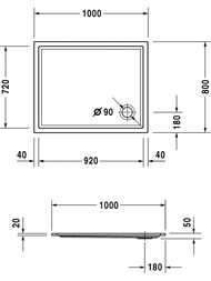 ������ ��������� Duravit Starck 1000�800 720119000000000