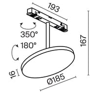 Трековый светильник Maytoni Plato (Плато) TR131-2-15W3K-B Exility 3000K 15Вт 120°, IP20, черный