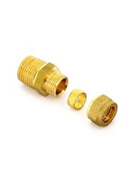 Соединитель для медной трубы, 12х1/2"Н обжим, латунь