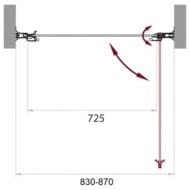 ����� � ���� BelBagno Sela (850x1900) SELA-B-1-85-P-Cr 1 ���������, ������ �������/������� ����