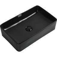 Раковина накладная Aquanet Perfect-3-MB 550х350х140 перелив, без отв. под смеситель, черный 273676