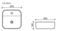 �������� ��������� Ceramicanova Element 390�390�140 �������������, ���. ��� ���������, ����� CN5014